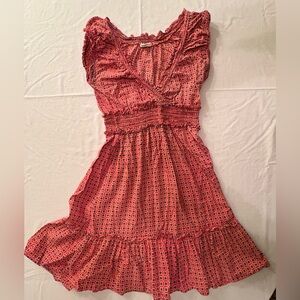 Mata Traders Red Geometric Dress